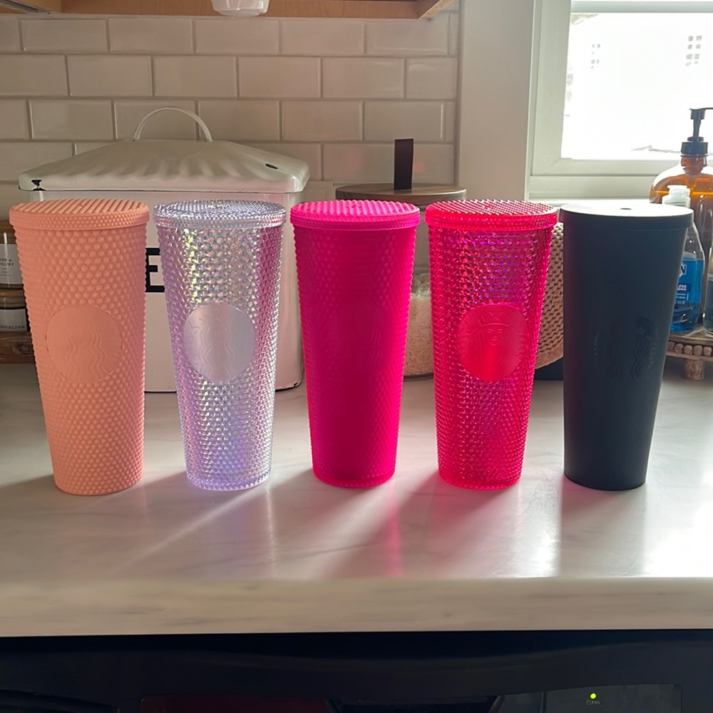 Starbucks Studded Tumblers! Just don’t use them anymore, used gently:)